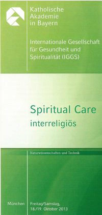 Flyer Spiritual Care Interreligiös 2013